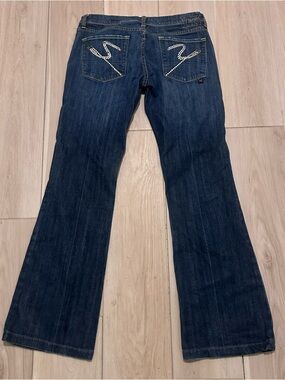 Vintage Y2K Yank Women’s Bootcut Low Rise Stretch Blue Jeans Embellished Size 30